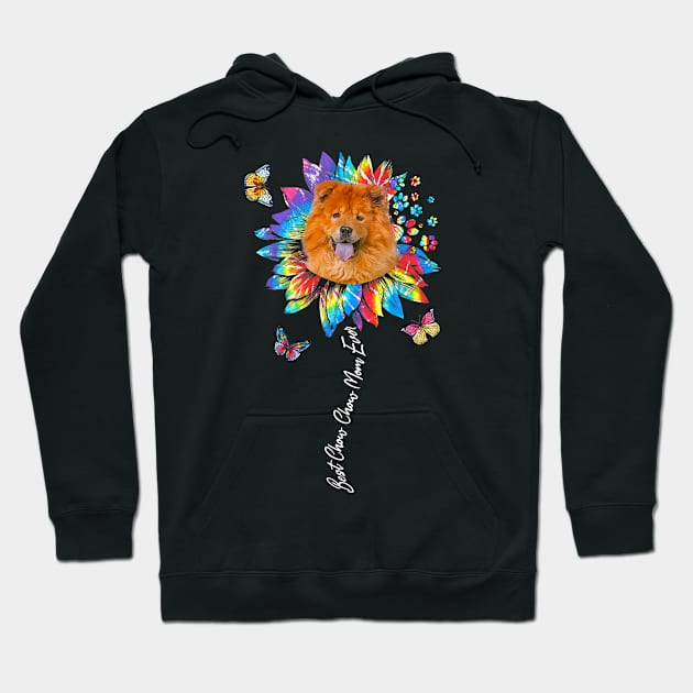 Best Chow Chow Mom Ever Sunflower Tie Dye Hoodie by eldridgejacqueline